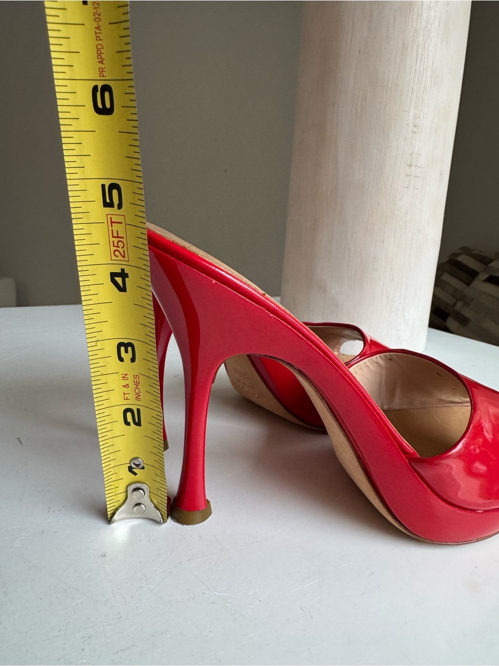 Giuseppe Zanotti Design Red Patent Leather Peep-Toe Mules – Size 38.5 - Picture 11 of 12